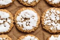 Zesty Lemon Oatmeal Cookies with a Refreshing Iced Glaze