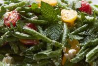 Mediterranean Green Bean Salad with Tomatoes, Feta & Mint