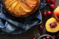 Peach and Cherry Upside-Down Cake Recipe