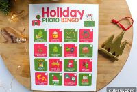 Printable Holiday Photo Bingo Game for Family Gatherings