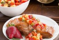 Salmon with Fresh Strawberry Salsa for Summer Meals