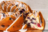 Moist Mixed Berry Bundt Cake Recipe with Fresh Berries
