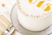 Sprinkle-Topped New Year’s Eve Celebration Cake