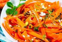 Refreshing Carrot and Feta Salad with Lemon-Dill Dressing