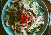 Asian Mushroom Noodle Salad with Sesame-Ginger Dressing