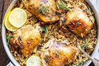 Rosemary Roasted Chicken with Creamy Parmesan Orzo