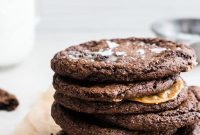 Chewy Chocolate Cookies Filled with Gooey Caramel