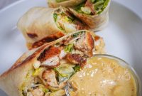 Crispy Chicken Caesar Wrap Recipe with Homemade Caesar Dressing