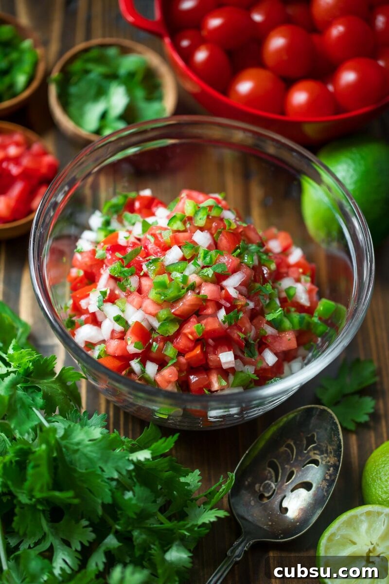 Pico de Gallo (Fresh Salsa) — Authentic Mexican Tomato Salsa Recipe 2 Pico de Gallo