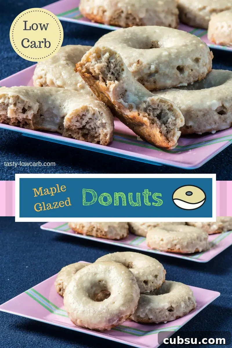 Low-Carb Maple Glazed Donuts Recipe for Keto-Friendly Treats 4 Donuts on a rack