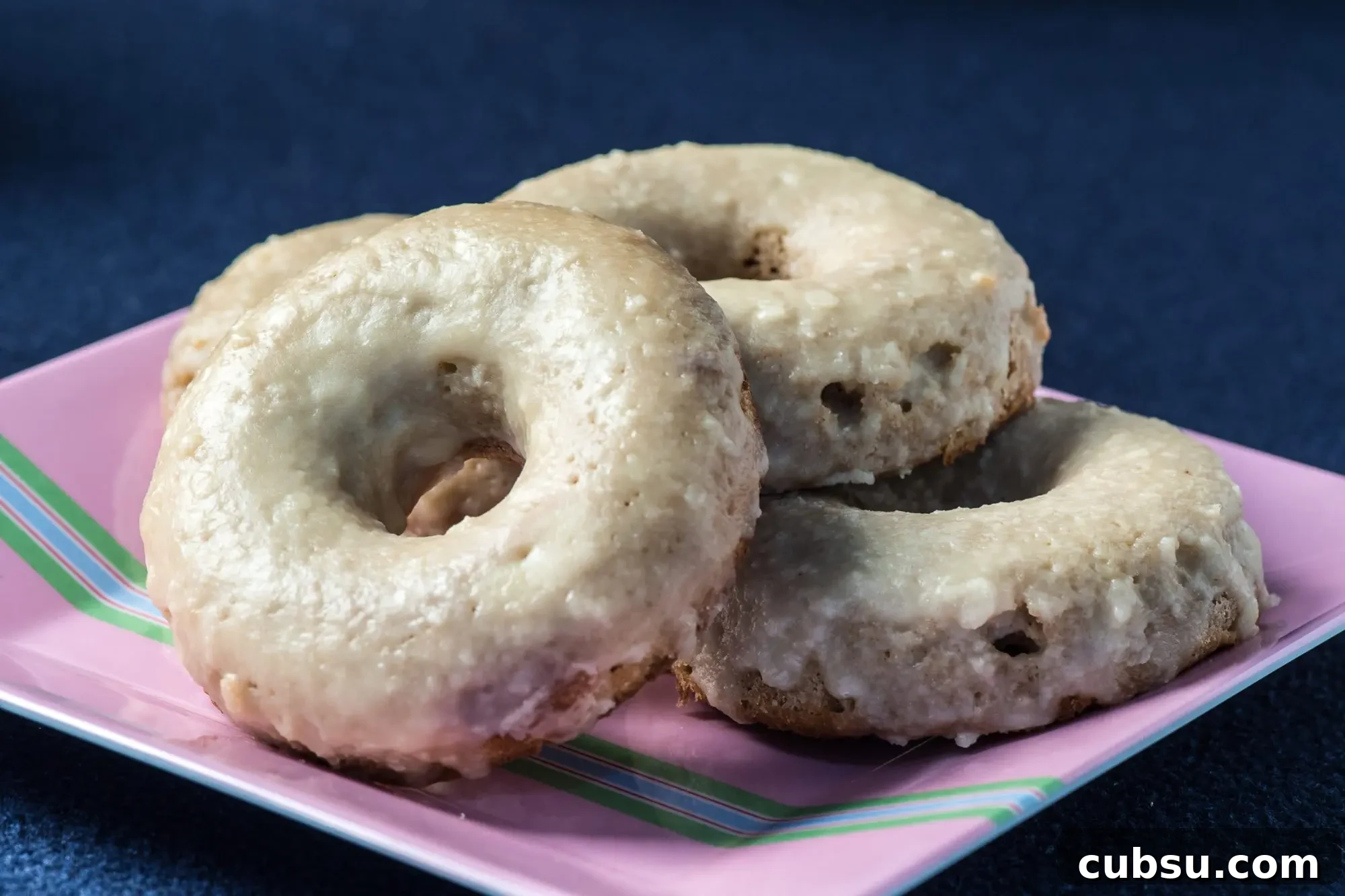 Glazed donut closeup