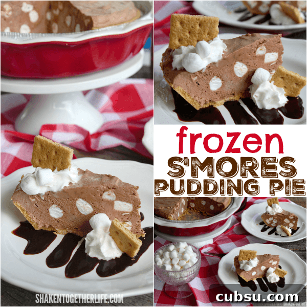 Frozen S'mores Pudding Pie! What a sweet Summer treat!