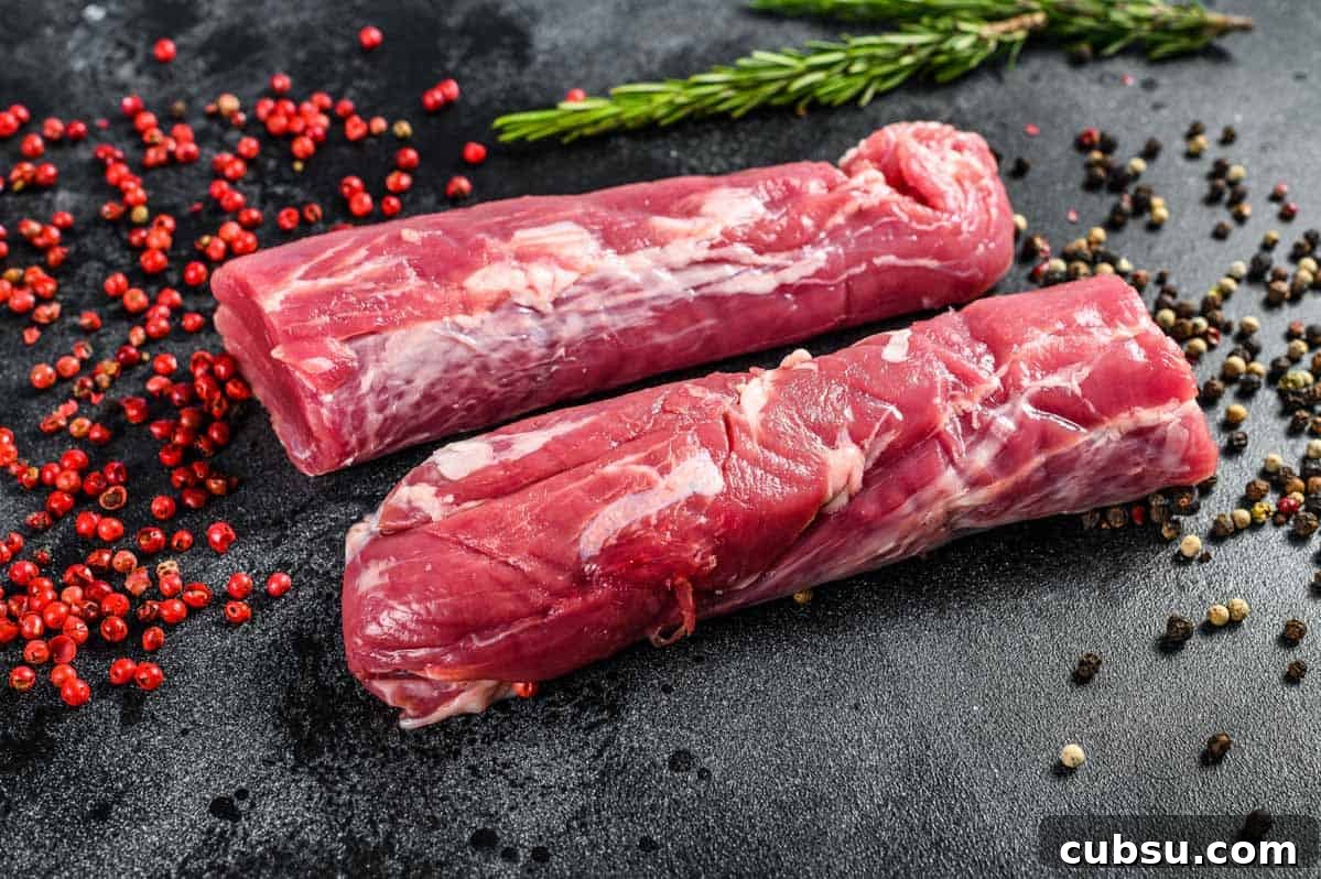 Top Cuts for Homemade Beef Jerky (+Video) 12 Pork Tenderloin on slate with spices