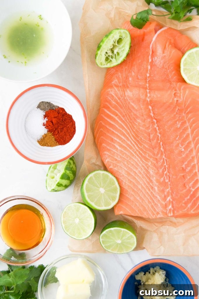 Citrus-Baked Salmon with Lime and Herbs 3 Ingredients for Baked Salmon Recipe