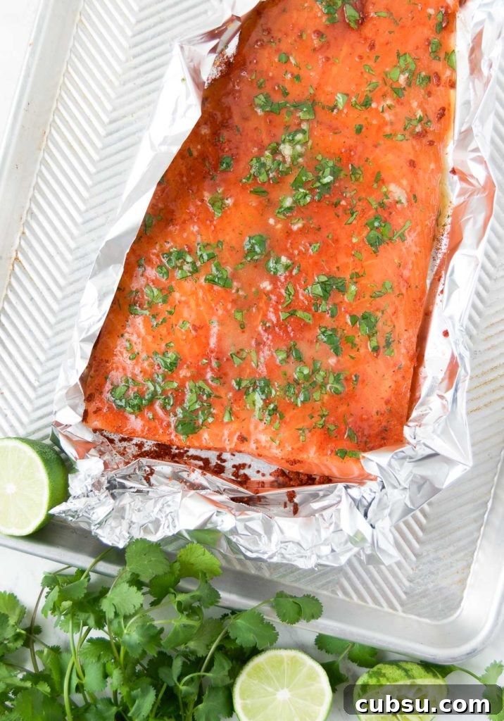 Citrus-Baked Salmon with Lime and Herbs 6 lime salmon basted with honey-butter and cilantro