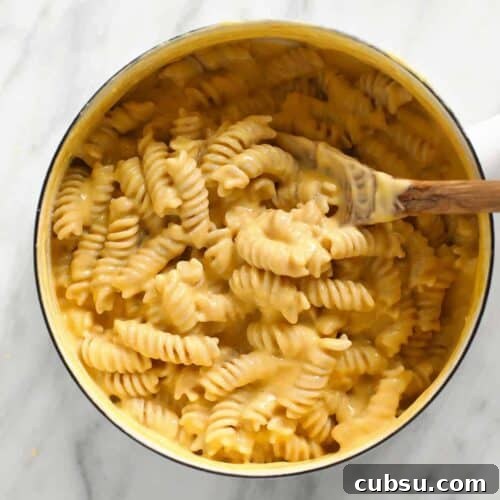 Gluten free mac and cheese in a pot