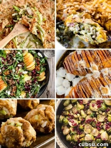 A collage for nine Honey Baked Ham Thanksgiving Sides recipes.