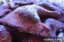 Smoked Chicken Quarters with Beer BBQ Glaze 7 Finished Smoked Chicken Quarters