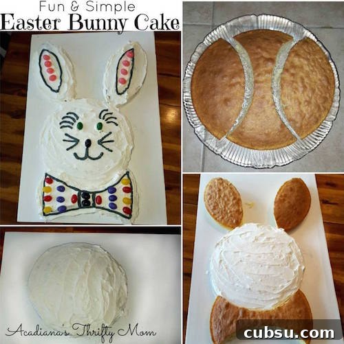 Creative Easter Decorating Ideas for a Stylish Holiday 12 Here's an even easier bunny cake idea - so simple and cute!