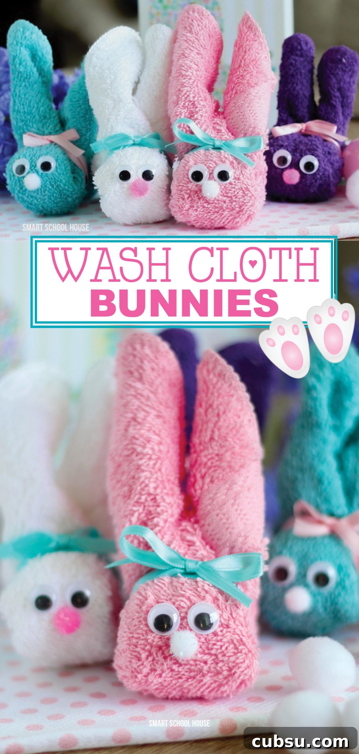 Creative Easter Decorating Ideas for a Stylish Holiday 24 How to make a Wash Cloth Bunny - great for Easter! They are also called boo boo bunnies and you can put ice cubes in them to help soothe boo boos!