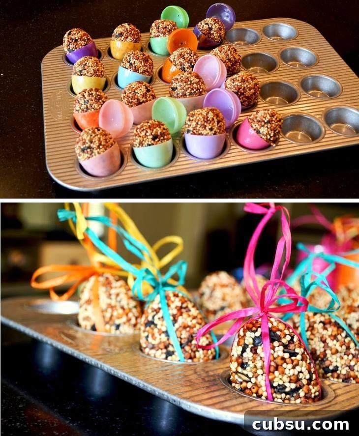 Creative Easter Decorating Ideas for a Stylish Holiday 25 Easter Egg Birdseed Ornaments - Easter Egg birdseed ornaments to hang outside that say “welcome spring” to your birds.