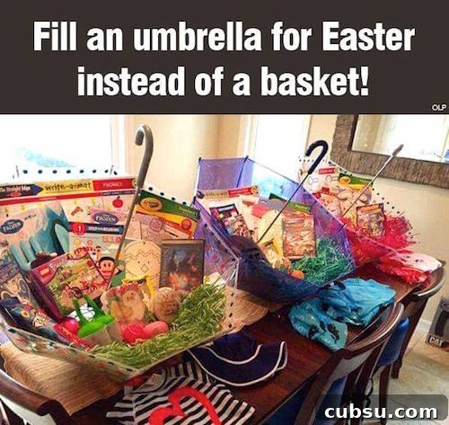 Creative Easter Decorating Ideas for a Stylish Holiday 5 April showers bring May flowers! That's why I think these umbrella Easter baskets are brilliant! Must try -