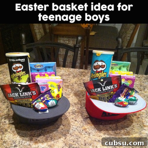 Creative Easter Decorating Ideas for a Stylish Holiday 7 Great idea for older boys who no longer want to carry around Easter baskets! Fill up hats with some of their favorite snacks. Saving this....