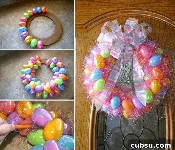 Creative Easter Decorating Ideas for a Stylish Holiday 9 Easter Egg Wreath