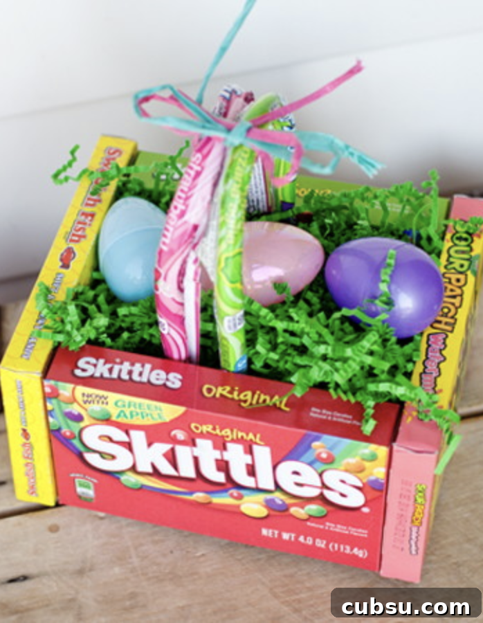 Creative Easter Decorating Ideas for a Stylish Holiday 10 Edible Easter Basket made with Skittles