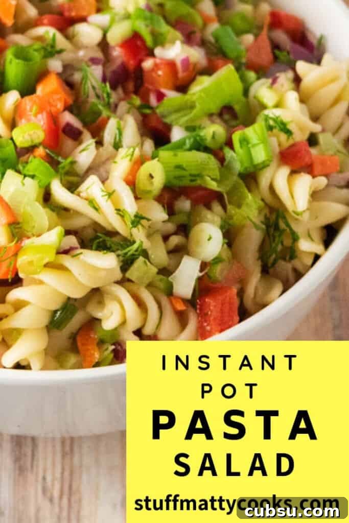 instant pot vegetarian pasta salad