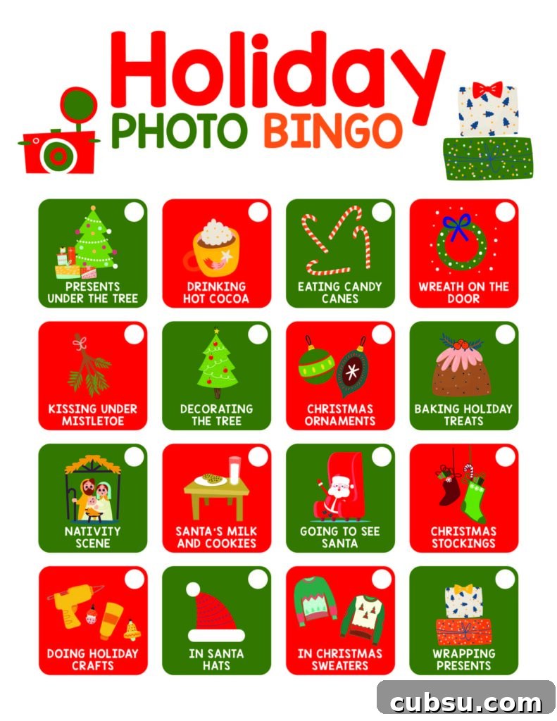 Printable Holiday Photo Bingo Game for Family Gatherings 4 img 154541 3