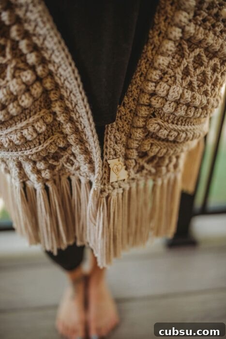 Boho Beaded Crochet Scarf Shawl with Pockets Tutorial 5 img 156497 4