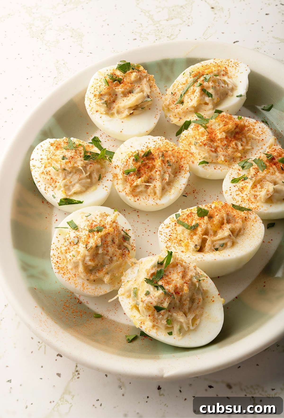 Crab Deviled Eggs