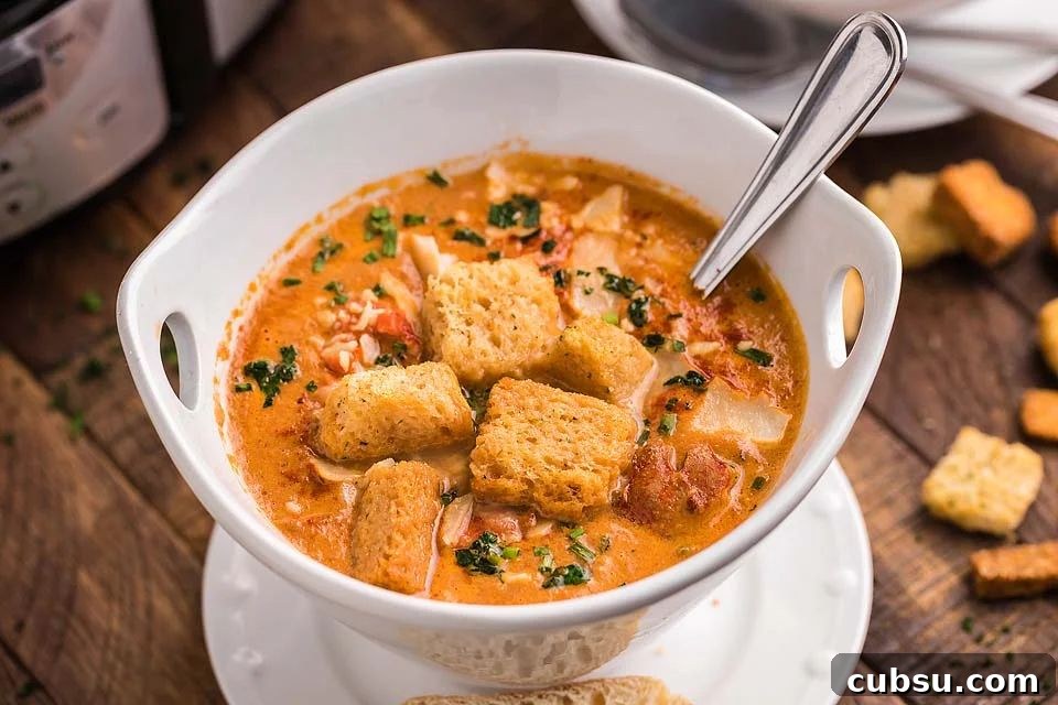 Slow Cooker Key West Crab and Lobster Bisque