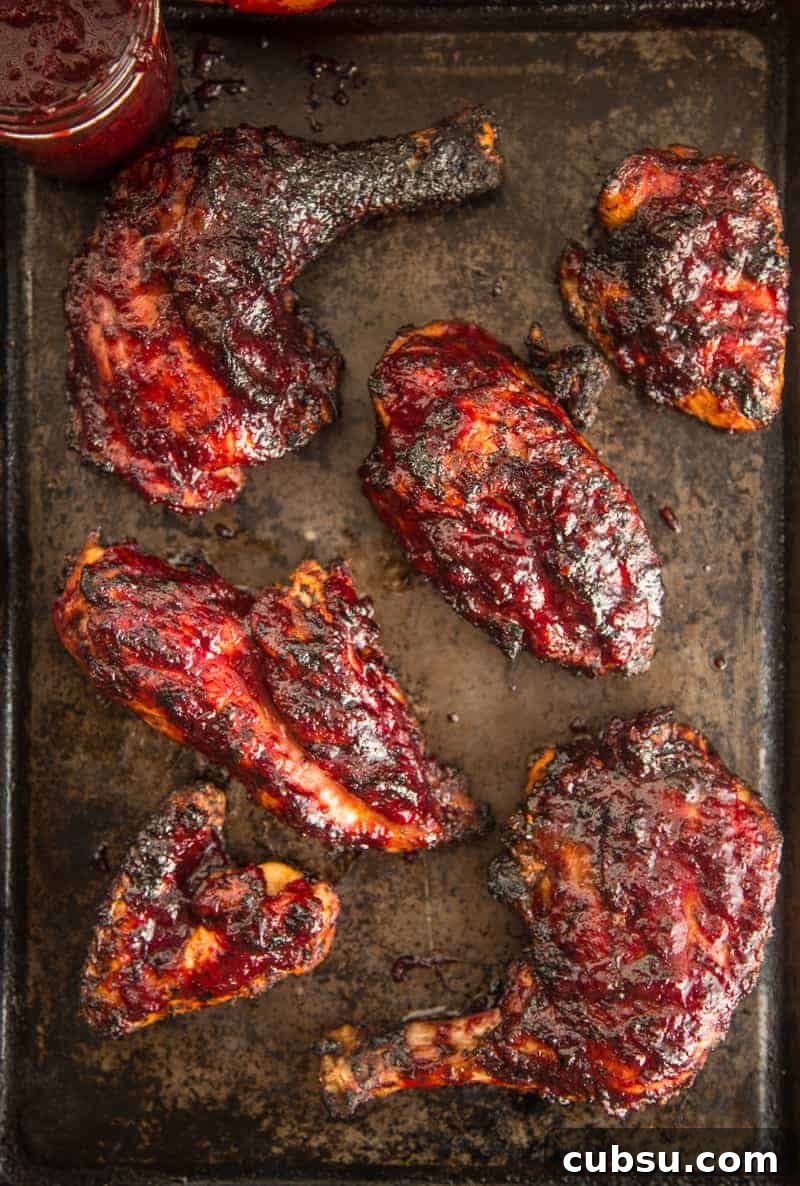 Grilled Chicken with Cherry Chipotle BBQ Glaze