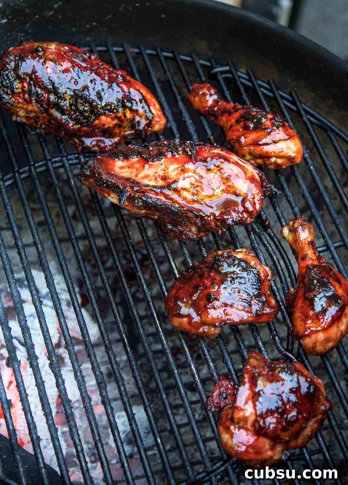 Grilled Chicken with Blackberry BBQ Sauce