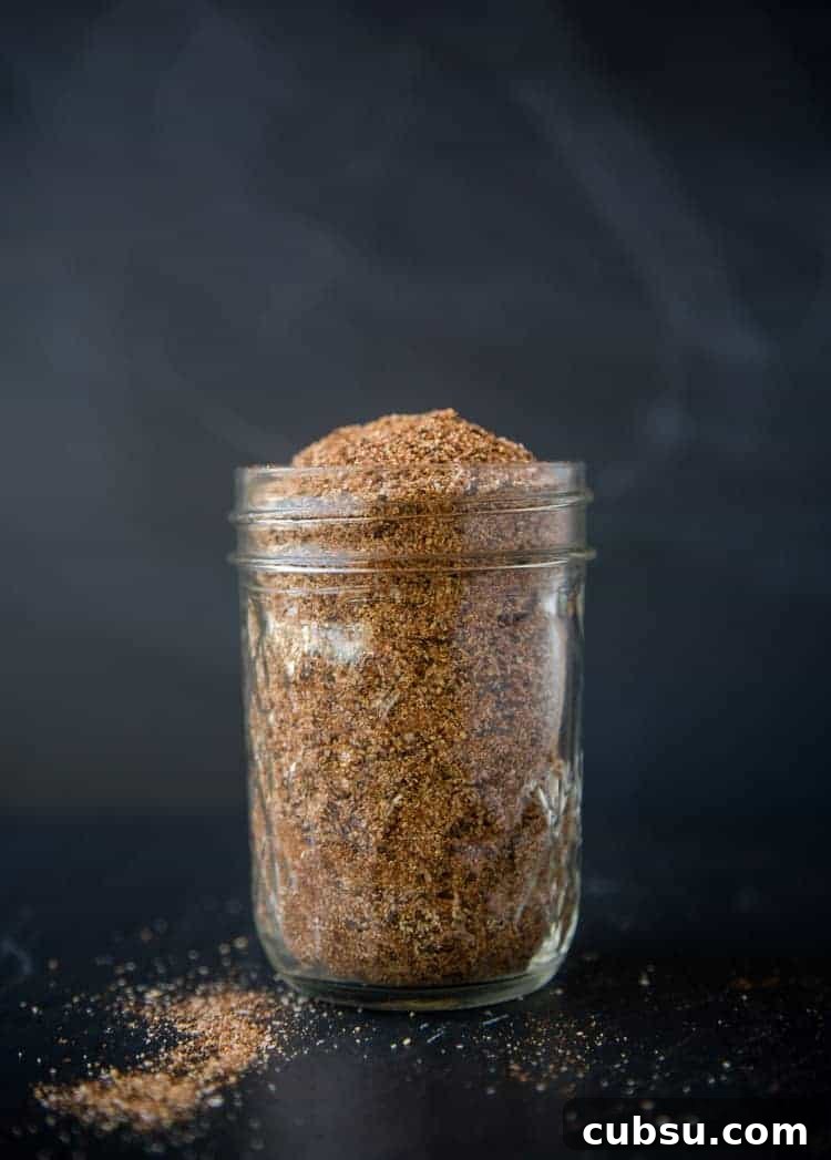 Easy Homemade Chicken Seasoning in a mason jar.