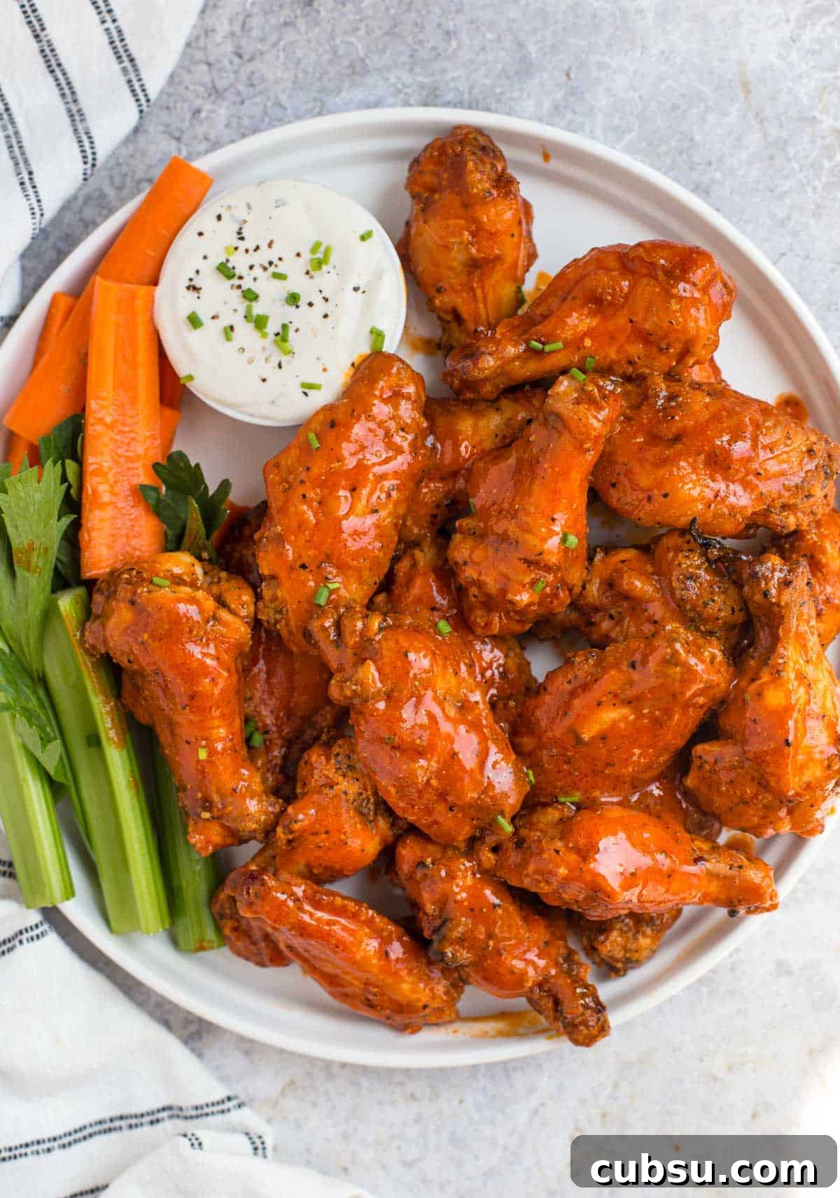 Grilled Buffalo Chicken Wings on a platter