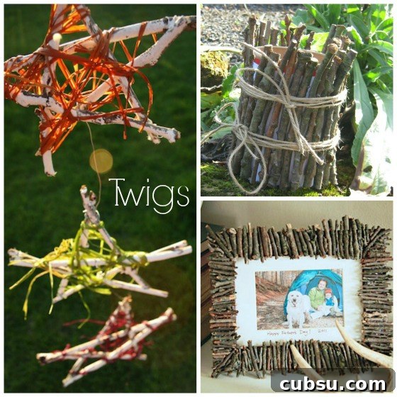 Twig crafts kids can make and give