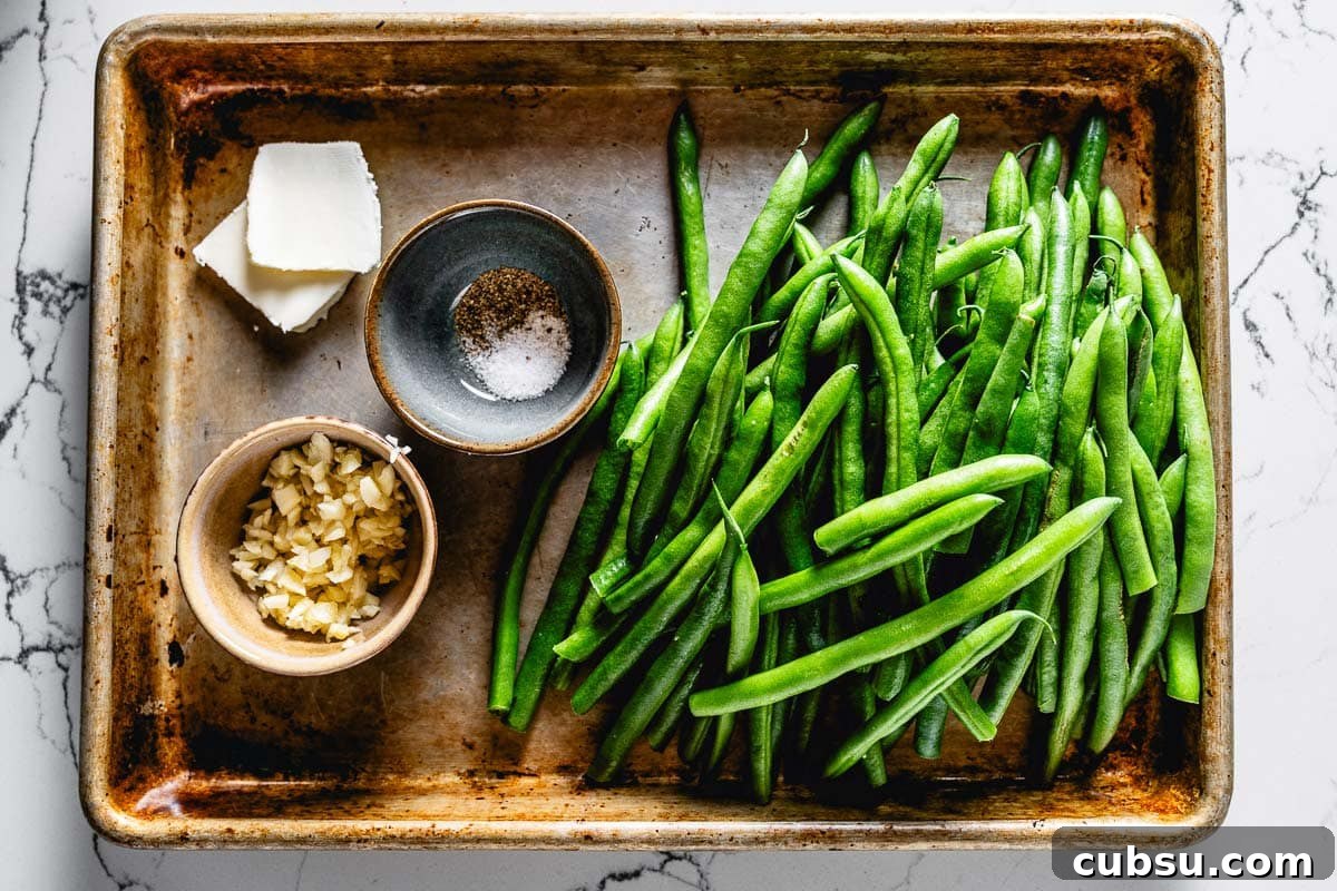 ingredients for garlic green beans