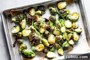crispy brussels sprouts on sheet pan