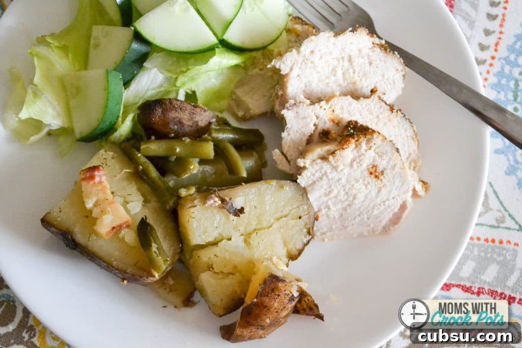 Slow-Cooker Ranch Chicken Dinner: Creamy One-Pot Meal 2 Plated Crockpot Ranch Chicken Dinner