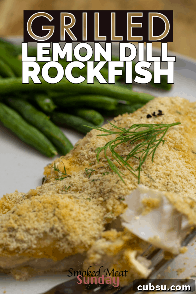 One of my favorite grilled rockfish recipes - lemon dill grilled rockfish