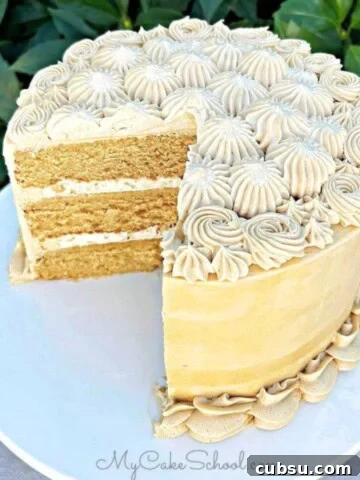 Espresso cake, sliced