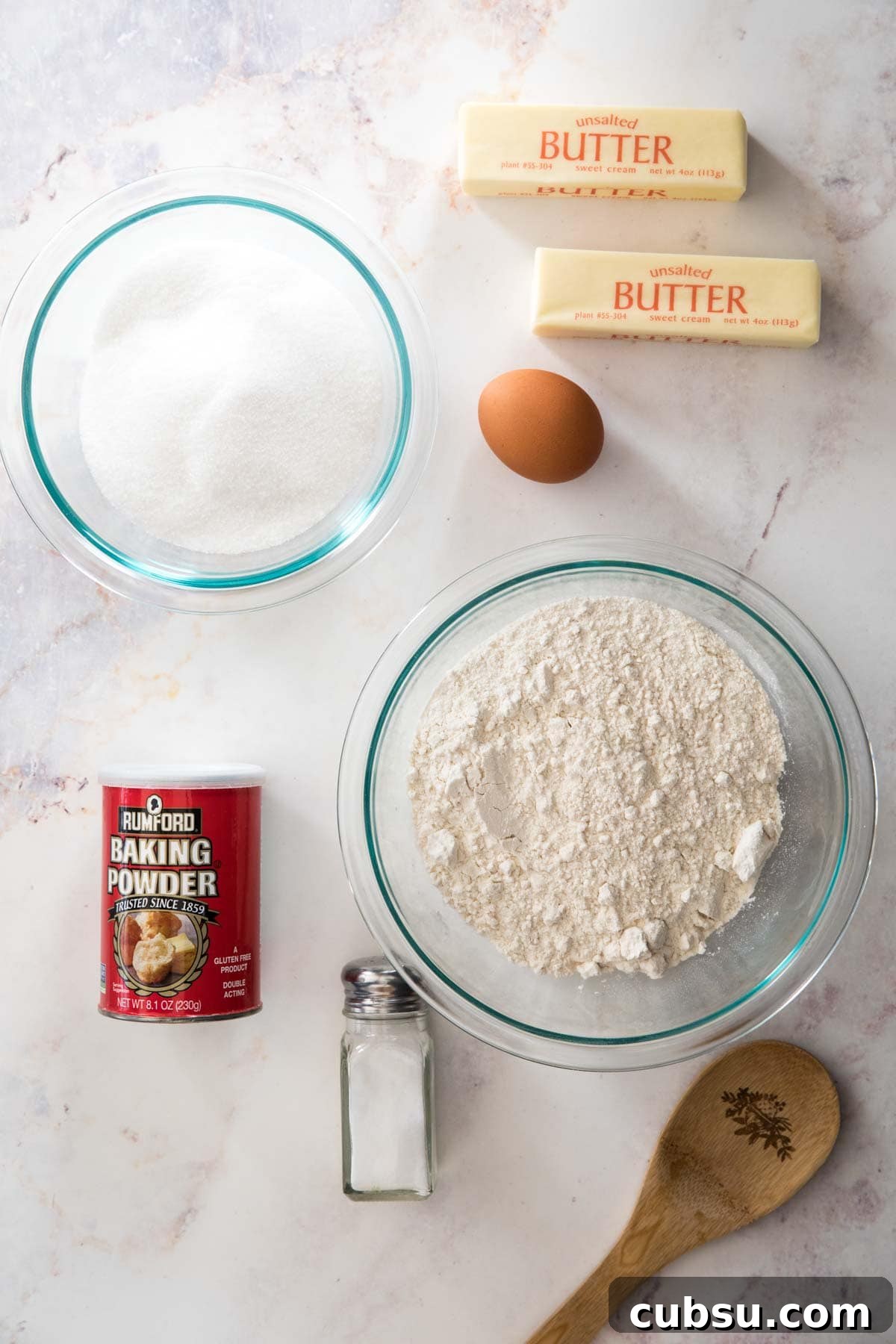 Ingredients for icebox cookies