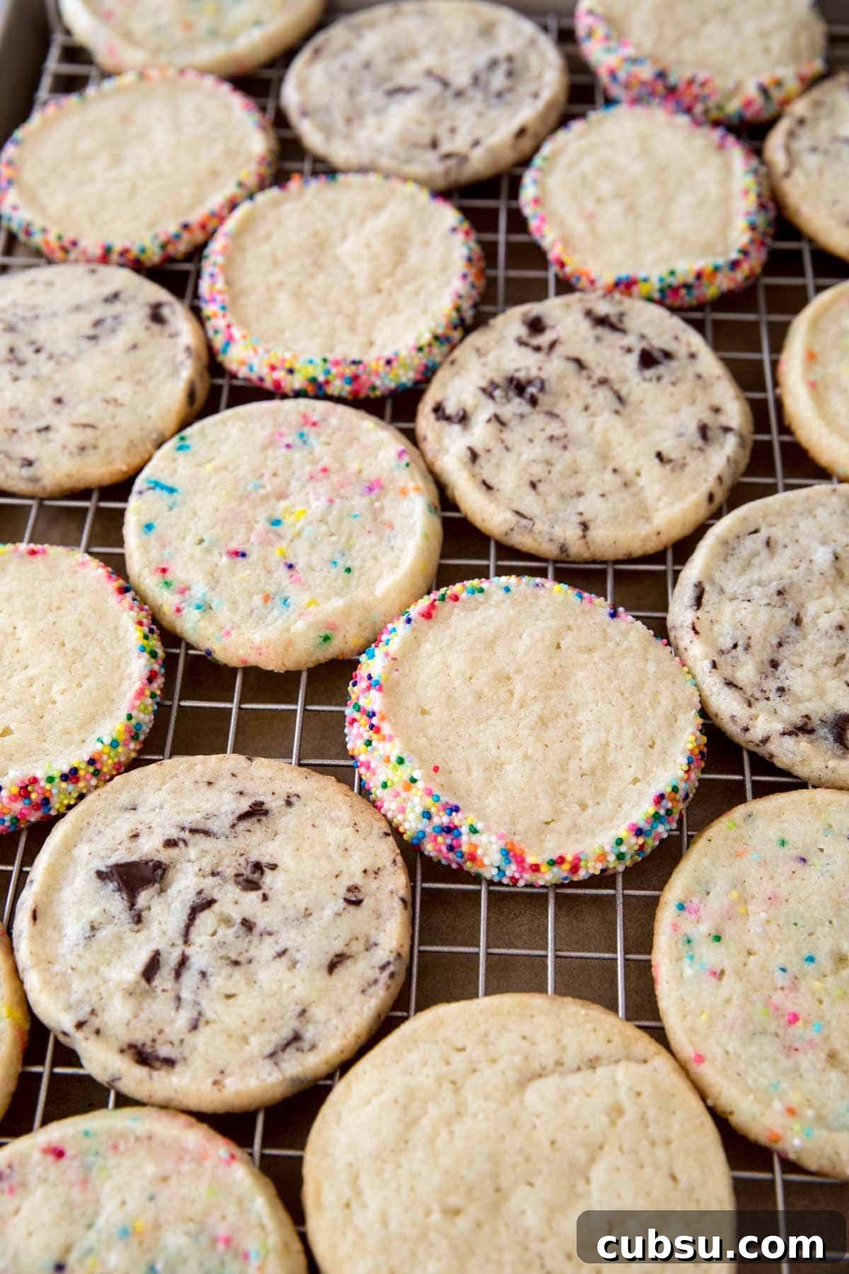 Icebox cookies cooling on cooling rack