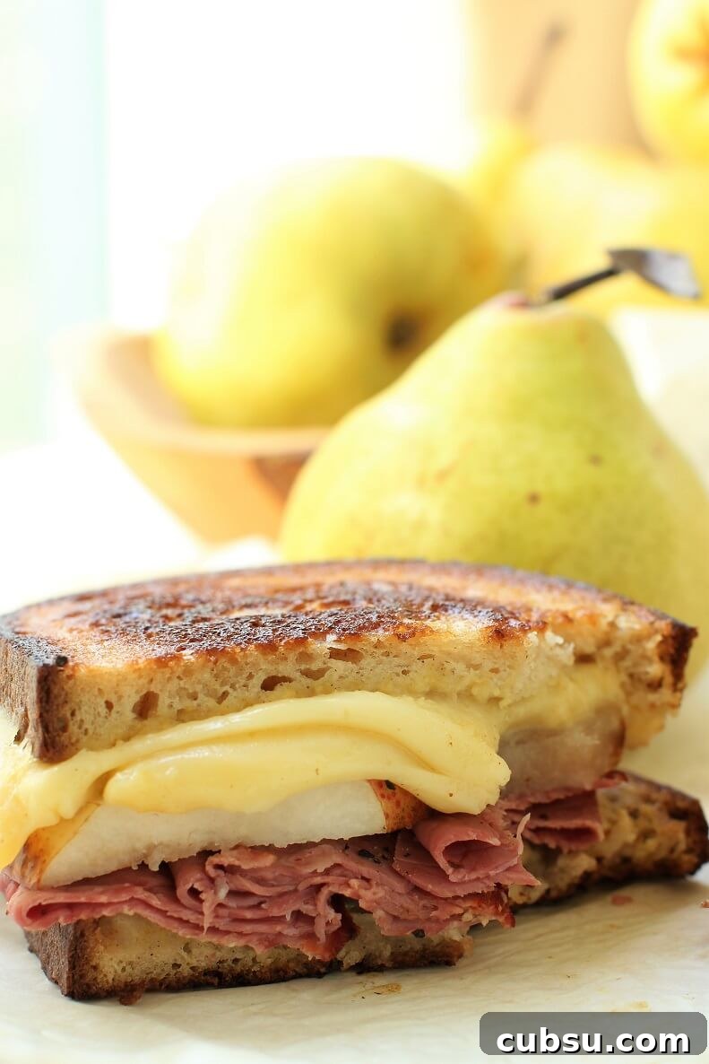 Pastrami and Pear Grilled Cheese Sandwich Recipe 2 img 21582 1