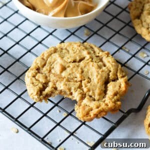 Flourless Peanut Butter Cookies Recipe — Chewy & Gluten-Free 11 flourless peanut butter cookie on a wire rack.