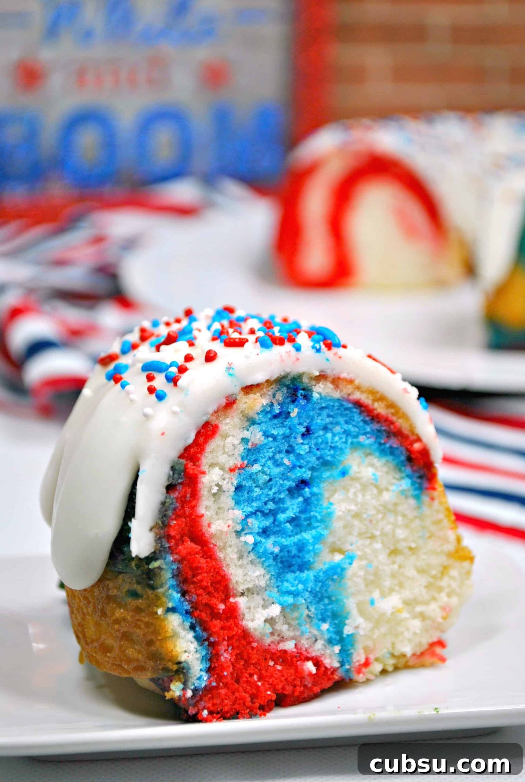 Patriotic Layer Cake: Red, White & Blue Dessert Recipe 7 red white and blue bundt cake