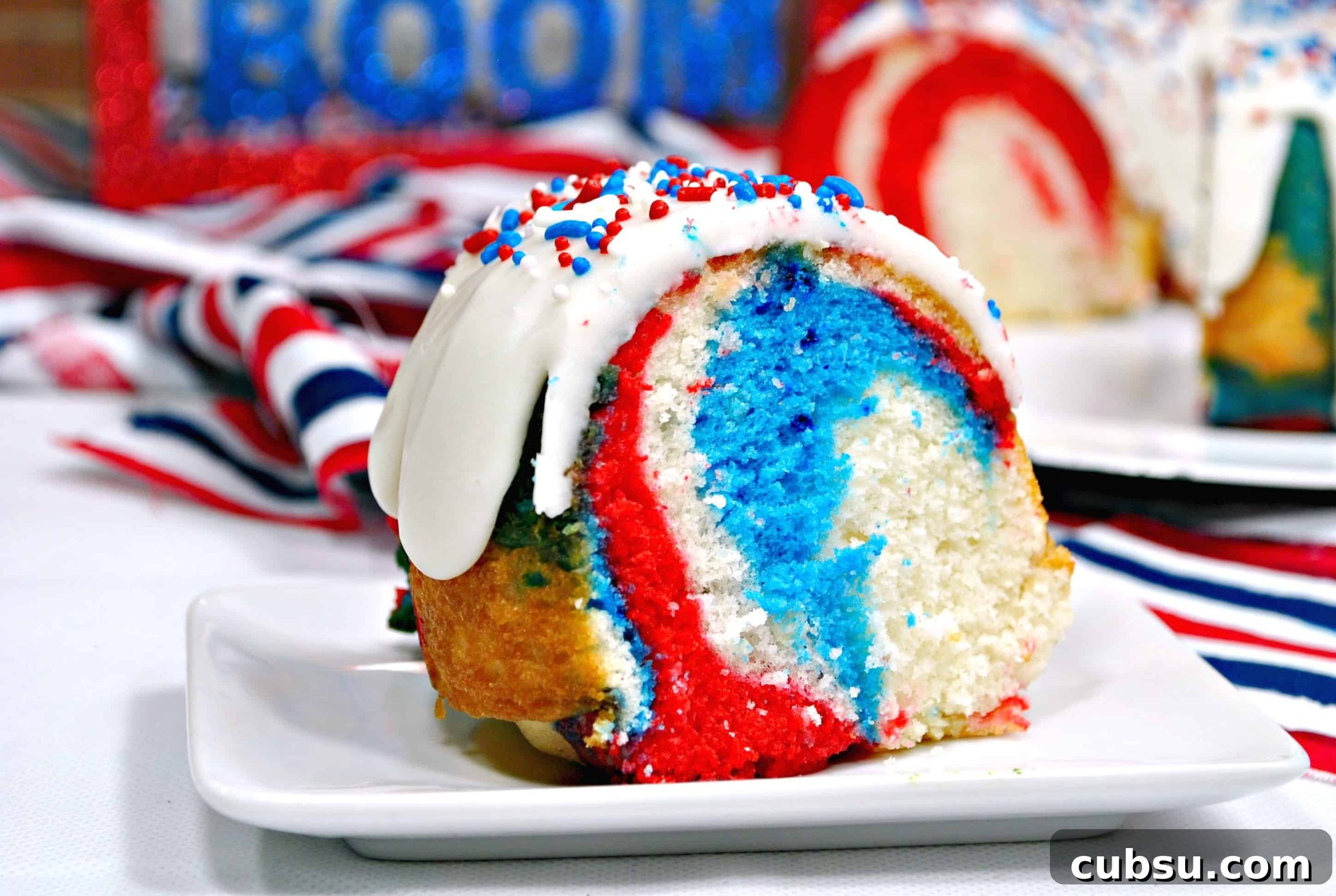 Patriotic Layer Cake: Red, White & Blue Dessert Recipe 8 red white and blue cake